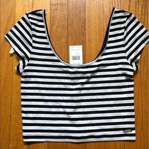 Black and white crop top